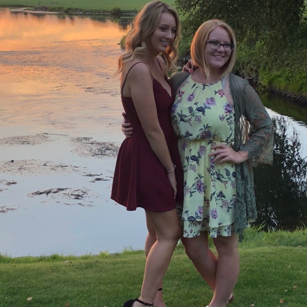 maroon dress
